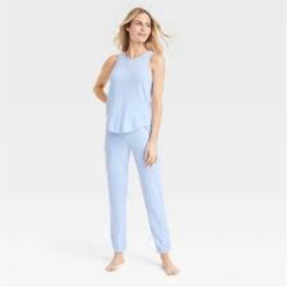 Loungewear Set XXL - Light Blue Tank & Joggers